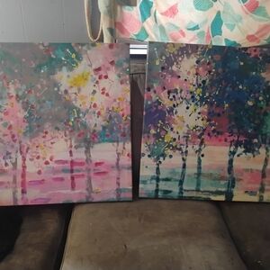 Abstract Forest Canvas Art Set